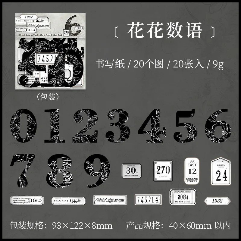 

Набор канцелярских наклеек Amengguo 20 шт