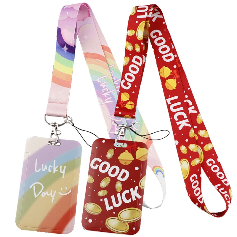 

B0931 яркий брелок для ключей на удачу, держатель для удостоверения личности, ремешки для телефона на шею, подвесной шнурок, брелок, шнурок, аксессуары для телефонов