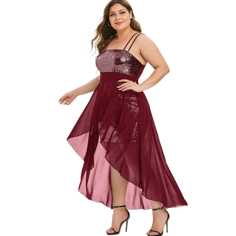 Women Fashion Spaghetti Strap Plus Size Mini Slip Dress Women Sexy Slim Bodycon Party Dress Sequins Bling Glitter Short Dress