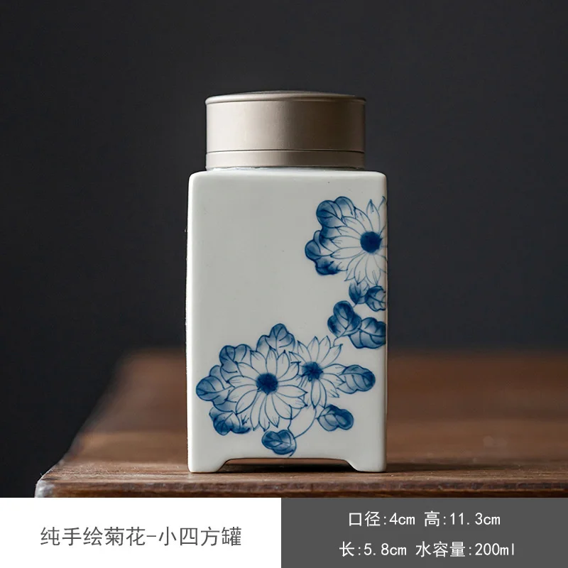 

Чистый ручной работы чайный горшок квадратный керамический домашний чайный контейнер хранилище для чая таинственная коробка герметичный органайзер для специй