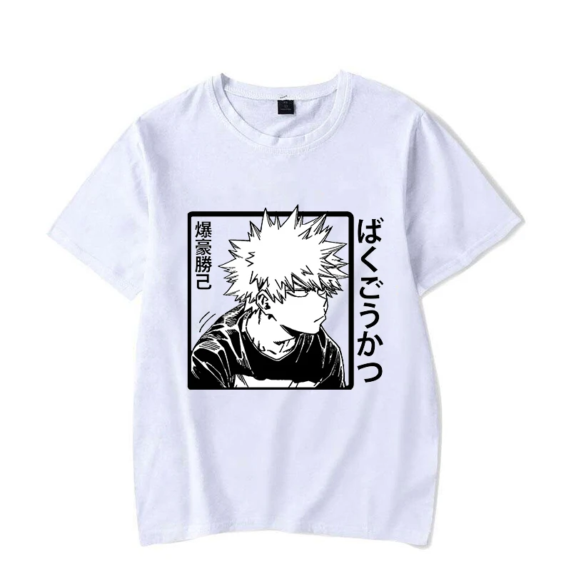 Новинка футболка аниме Bakugou Katsuki мужская и женская одежда для косплея уличная