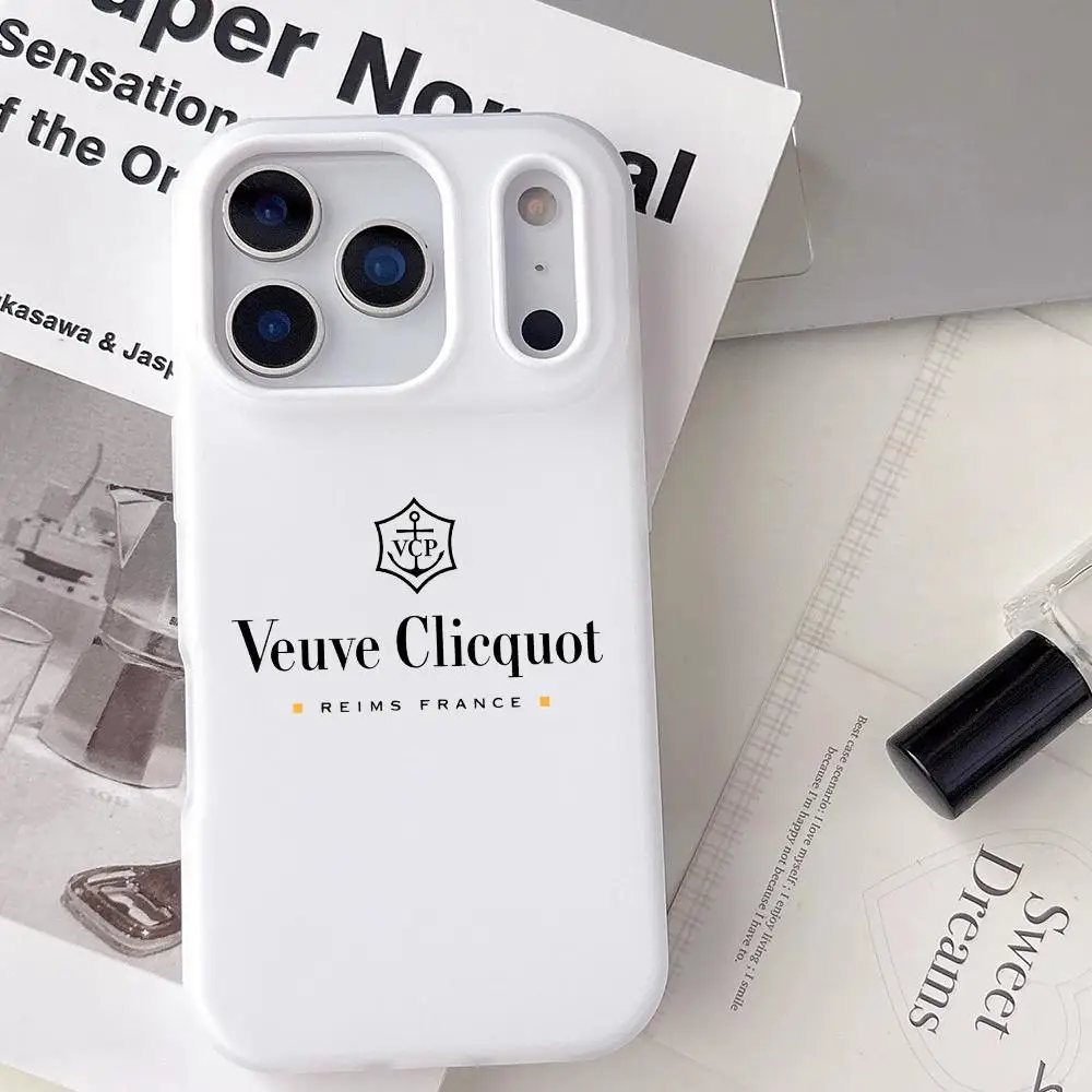 Фото Роскошный чехол V-Veuve Clicquot для iPhone 17 16 15 14 13 12 11 Pro Max Plus Mini, прозрачный, противоударный, мягкий, с эффектом желе №1