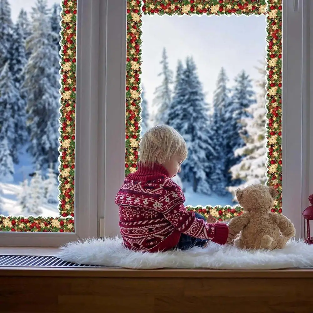 Рождественская доска для объявлений наклейка Цветочная отделка бордюр