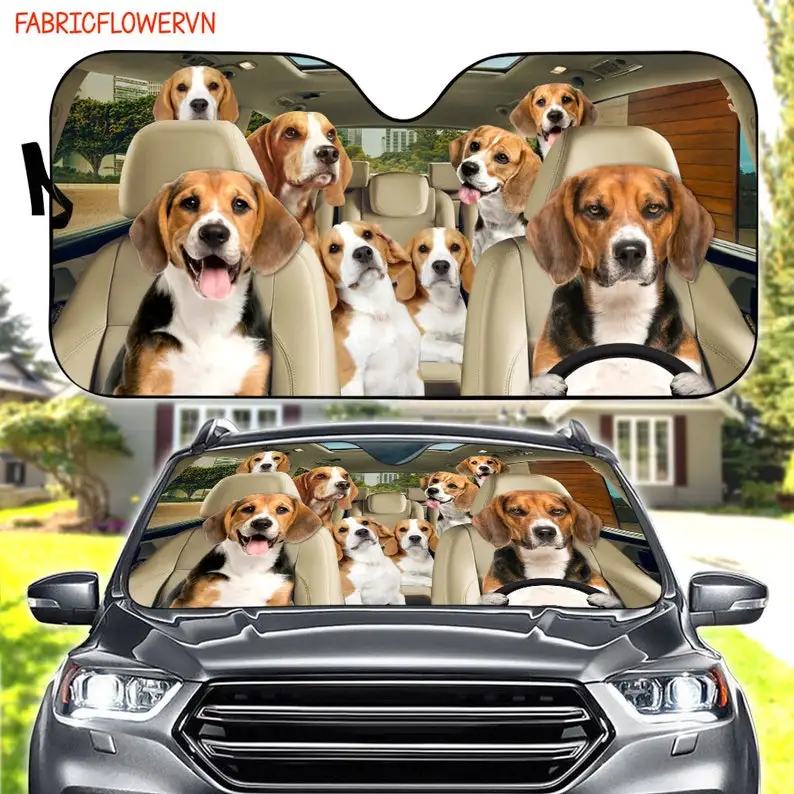 

Beagle Car Sunshade, Beagle Car Decoration, Beagle Windshield, Dog Lovers Gift, Dog Car Sunshade, Gift For Mom, Gift For Dad