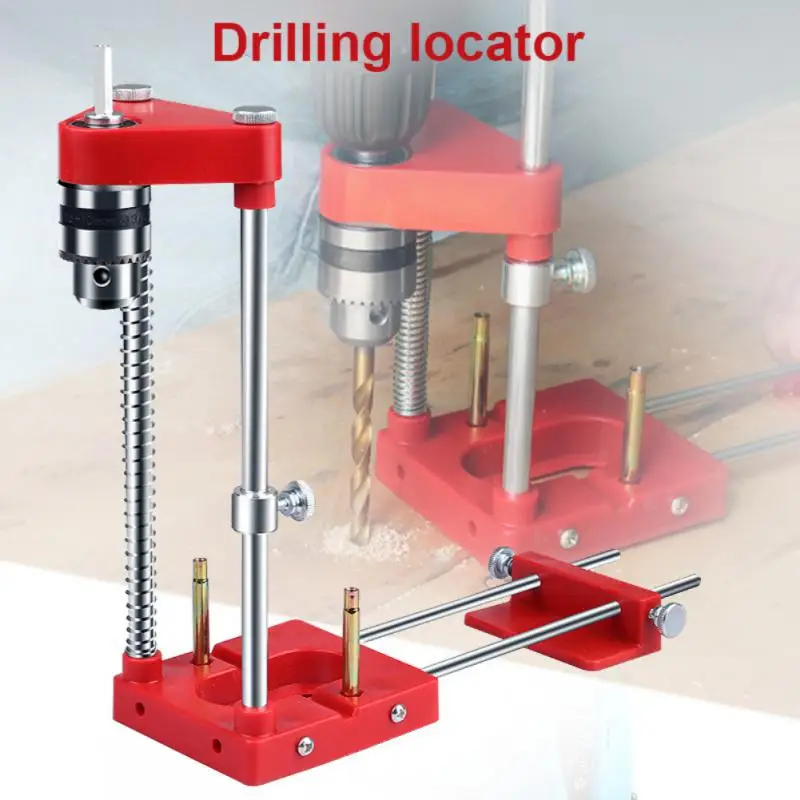 

Woodworking Drill Locator Guide Tools with Scale Precise Positioner Punch Locator Holder Guide Fixture Woodworking Drilling