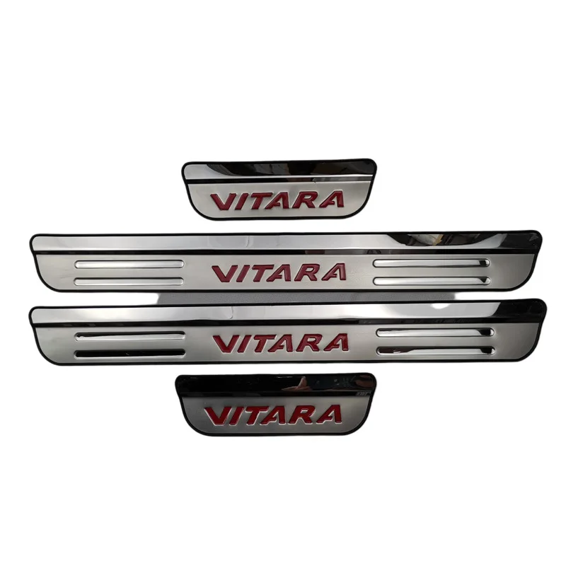 

Car styling 4PCS stainless steel External Car Scuff Plate/Door Sill Door Sill For Suzuki Vitara 2015 -2019 Car accessories