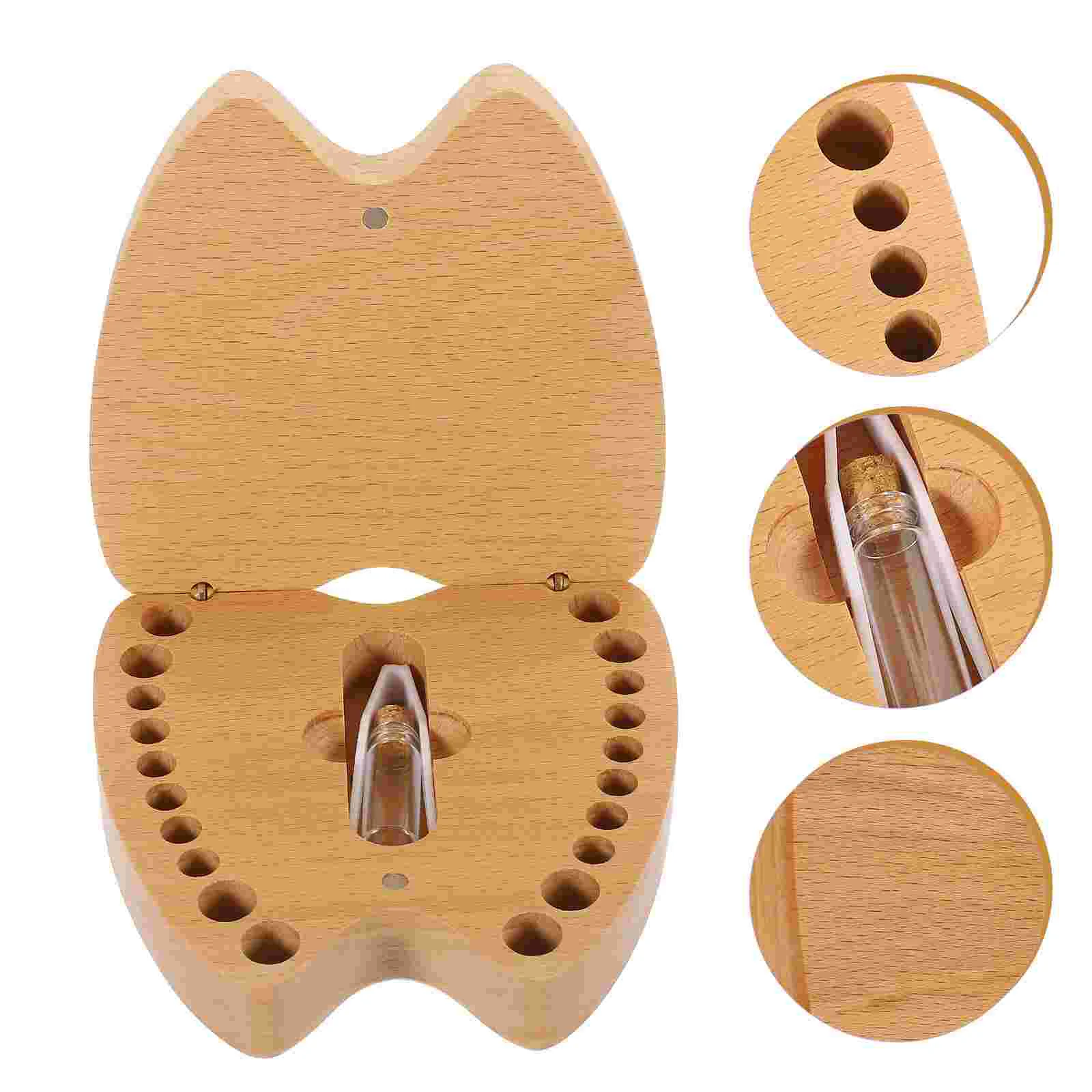 

Памятная деревянная коробка с выпадающими зубами, держатели для зубов, детский контейнер для хранения