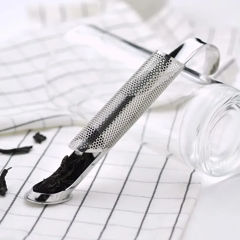 Портативный чайный сервиз из нержавеющей стали с заваркой и длинной ручкой