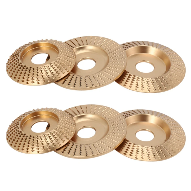 

Big Deal 6Pcs Wood Grinding Wheel Rotary Disc Sanding Woodworking Carving Abrasive Disc Tools For Angle Grinder Bore 22Mm
