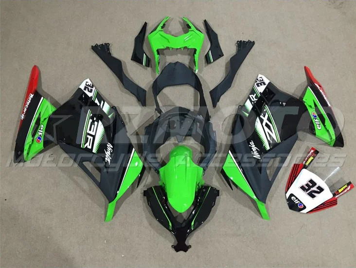 

Новый комплект обтекателей для мотоцикла из АБС-пластика, подходит для Kawasaki Ninja 300 EX300 2013 2014 2015 2016 2017, зеленый, черный
