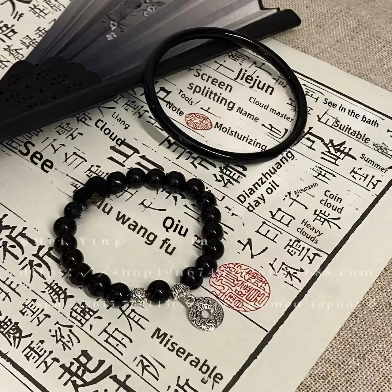 Браслет из деревянных бусин в китайском стиле ожерелье женский дизайн