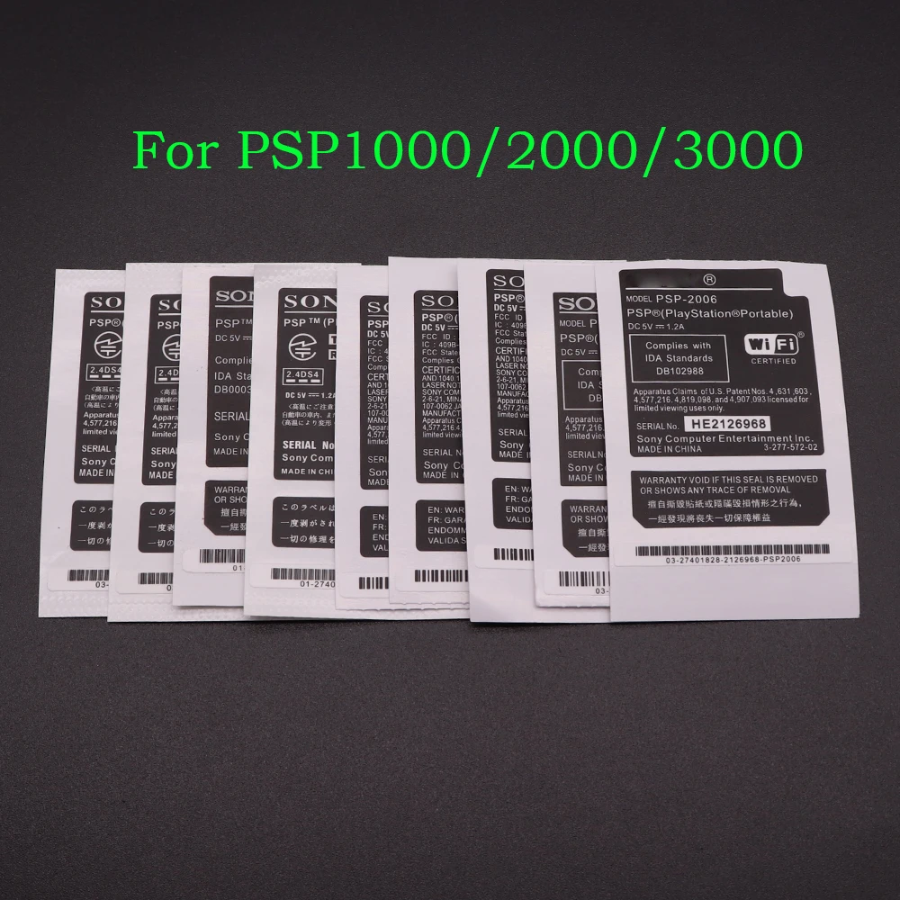 

Для PSP 1000/2000/3000 JP версии оболочки аккумулятора склада ярлык гарантии этикетка штрих-кода наклейка для PSP 1000 2000 3000