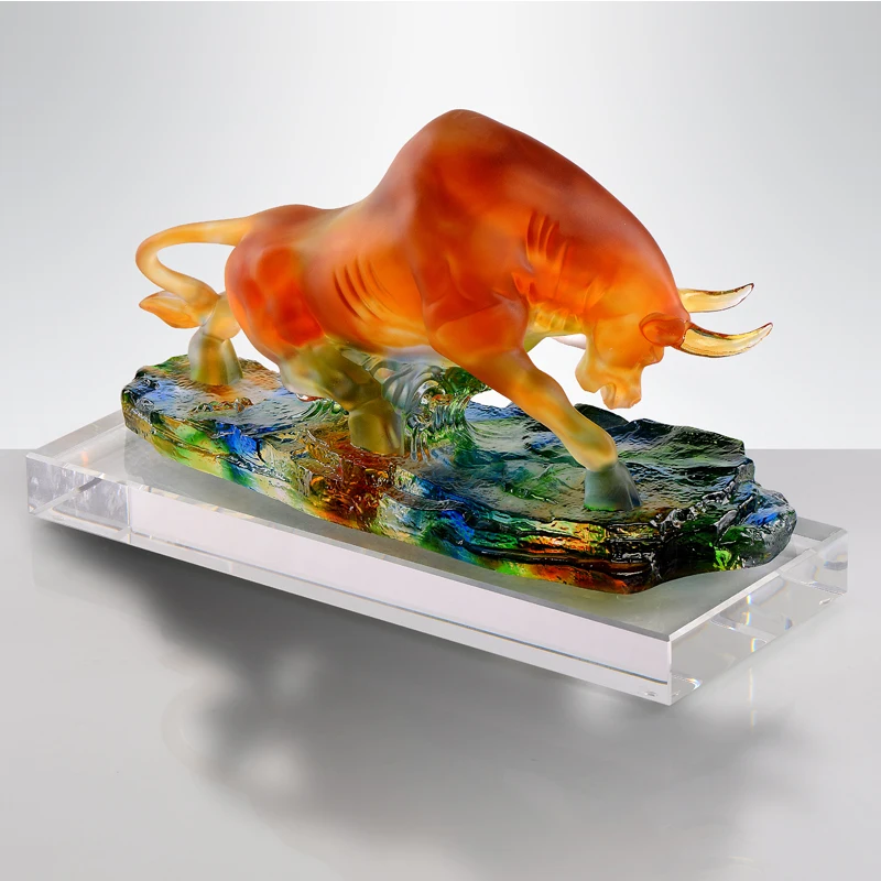 

Liuli The Cow Home Decor Living Room Decoration Gift Chinese Culture Feng Shui Home Decoration Accessories for Living Room