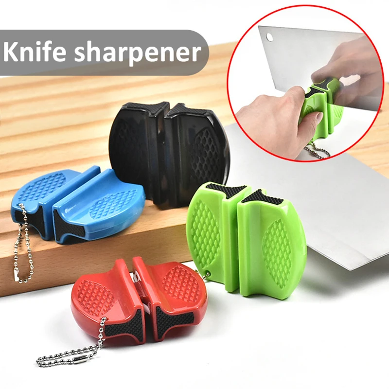 

5pcs 2-stage Kitchen Knife Sharpener Mini Ceramic Sharpening Knives Stone Portable Whetstone Sharpener Pocket Sharpen Tool