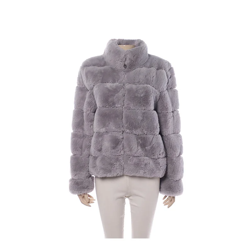 Short Fluffy Fur Coat Jacket Women Luxury Faux Raccoon Fur Jacket Winter Warm High Quality Leather Fox Fur Coat Vest 2022