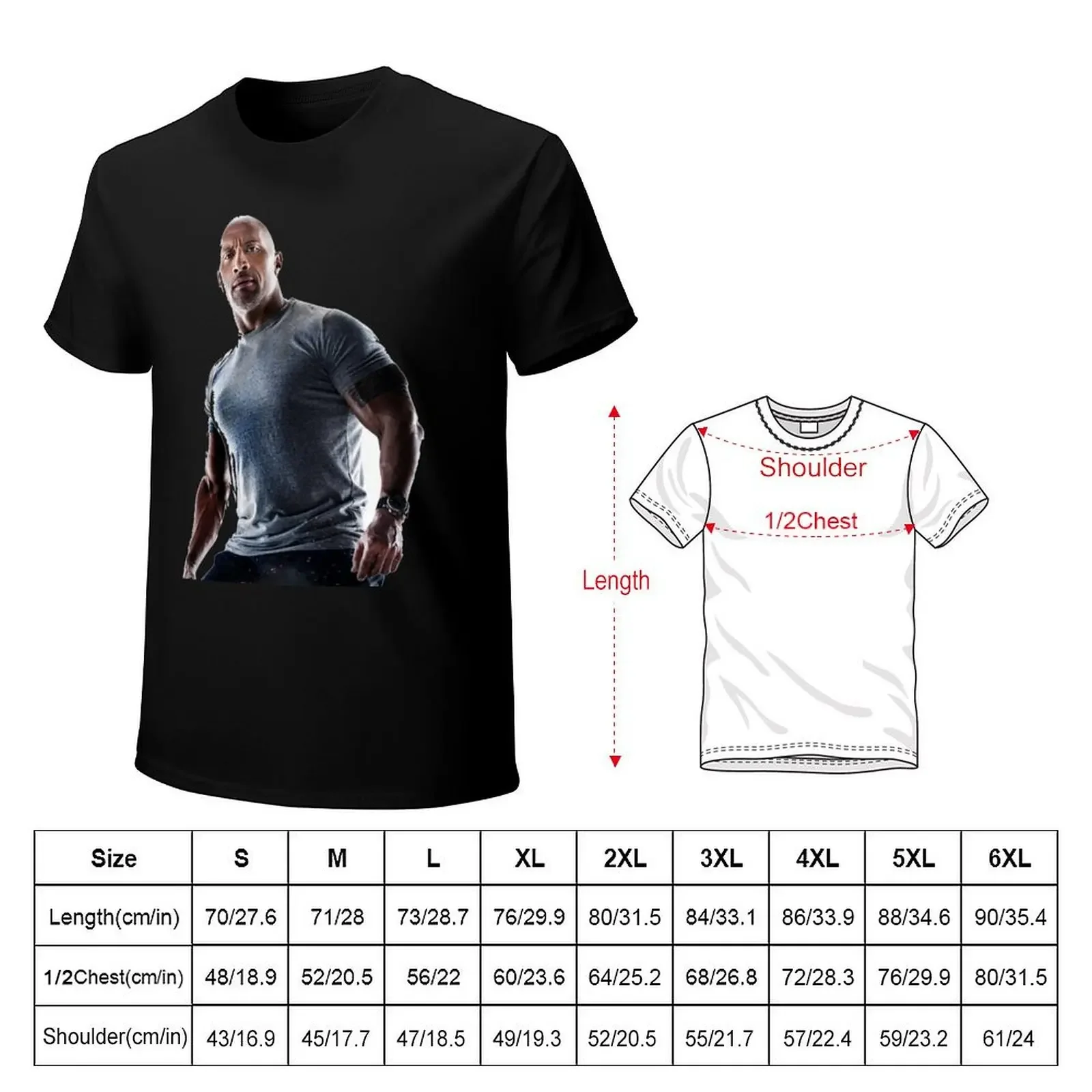 Dwayne Johnson T-Shirt custom t shirt baggy shirts compression men