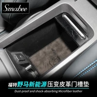 anti slip gate slot cup mat for ford mustang mach e 2021 22 accessories door groove non slip pad leather coaster