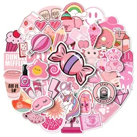 103050pcs cute pink style girl cartoon stickers aesthetic vsco sugar decals kids toy for car motorcycle notebook phone sticker