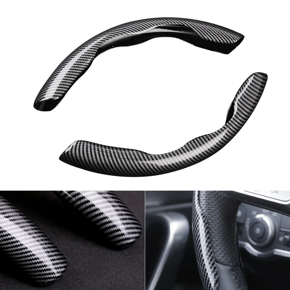 4S Car Steering Wheel Cover Carbon Fiber Black Leather For BMW X1 X2 X3 X4 X5 X6 X7 Car Accessories Steering Wheel Cover