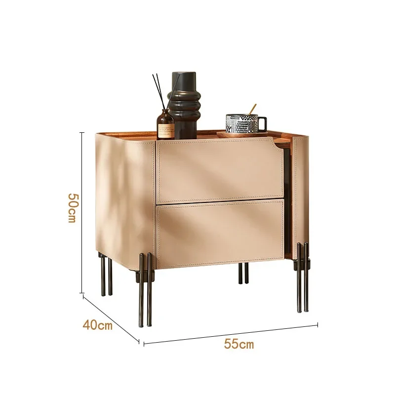 Coffee Mesas Szafy do sypialni Stolik nocny Komoda Wąskie drewno Uroczy skandynawski stolik Pomocniczy otwarty De Chevet Ordinarys Przechowywanie