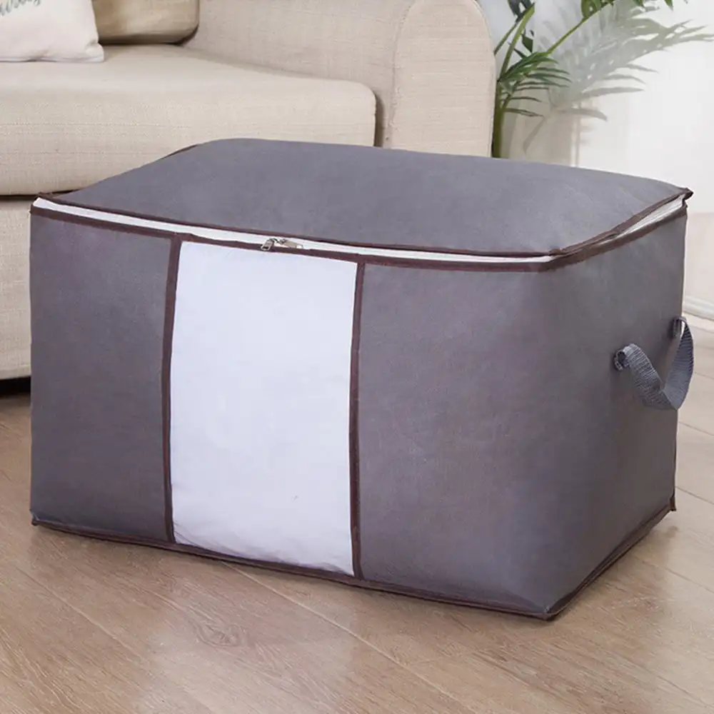 

Clothes Storage Bag Large Clothes Organizer Closet Organizer with Reinforced Handle Thick for Comforters Blankets and Bedding wi