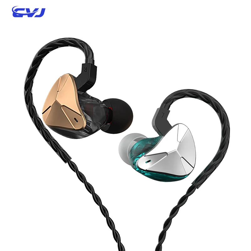 

CVJ HIFI Monitor Headphones IEM Earphones Demon In Ear Earbuds 1DD Dynamic Driver Unit Wired Headsets With Microphone For Sport