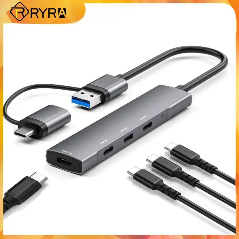 

RYRA 4 In 1 USB3.0 Hub Type C Multi-Port Splitter Adapter 5Gbps Docking Stations HUB Extender PC Laptop USB C Hub Expansion Dock