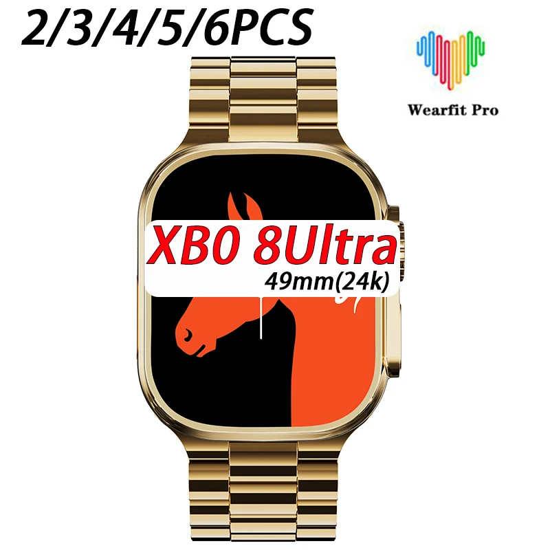 

Смарт-часы XBO 8Ultra IWO 24K Series 49 мм для женщин и мужчин, Bluetooth-вызов, реальный винт, фотоблокировка, часы из нержавеющей стали 2.01HD