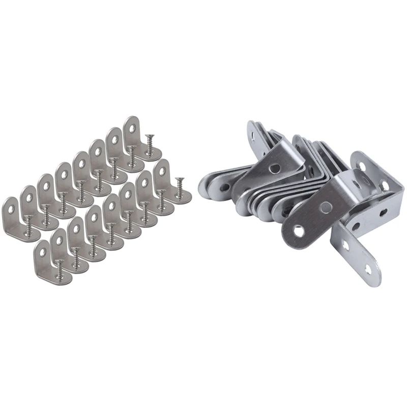 

28 шт., L-образные стандартные угловые кронштейны на 90 градусов-12 шт. 40x40x17 мм и 16 шт. 20 мм x 20 мм с винтами