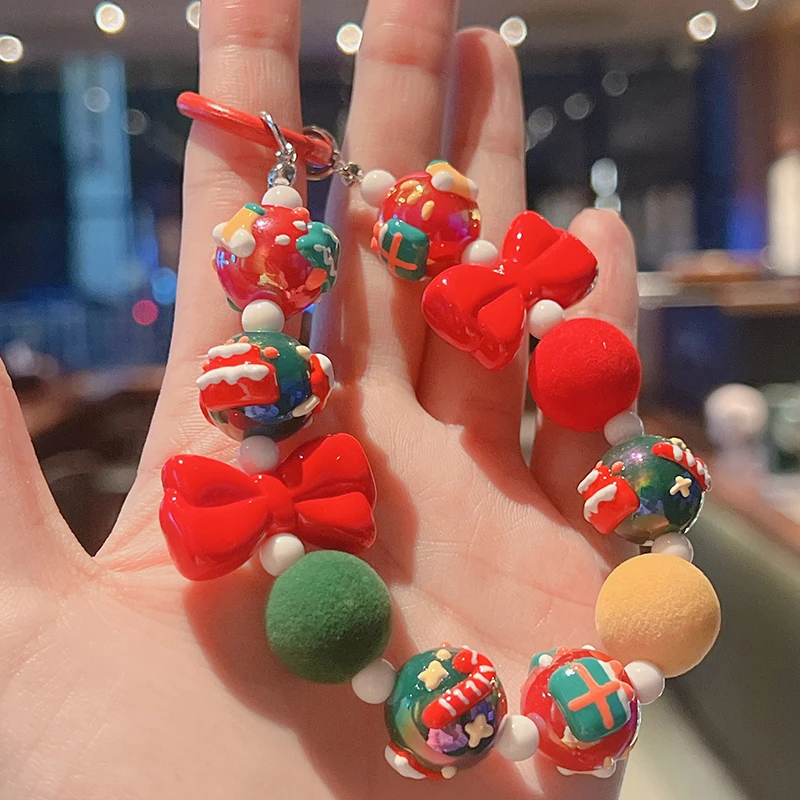 1 шт. милая креативная рождественская цепочка для телефона кулон анти-потерянный