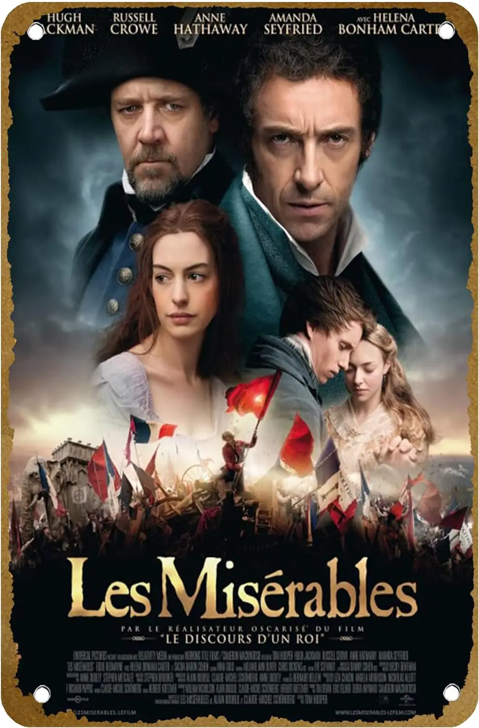 Les Misérables ( # 11 из 13) 2012 постер фильма винтажная металлическая жестяная вывеска