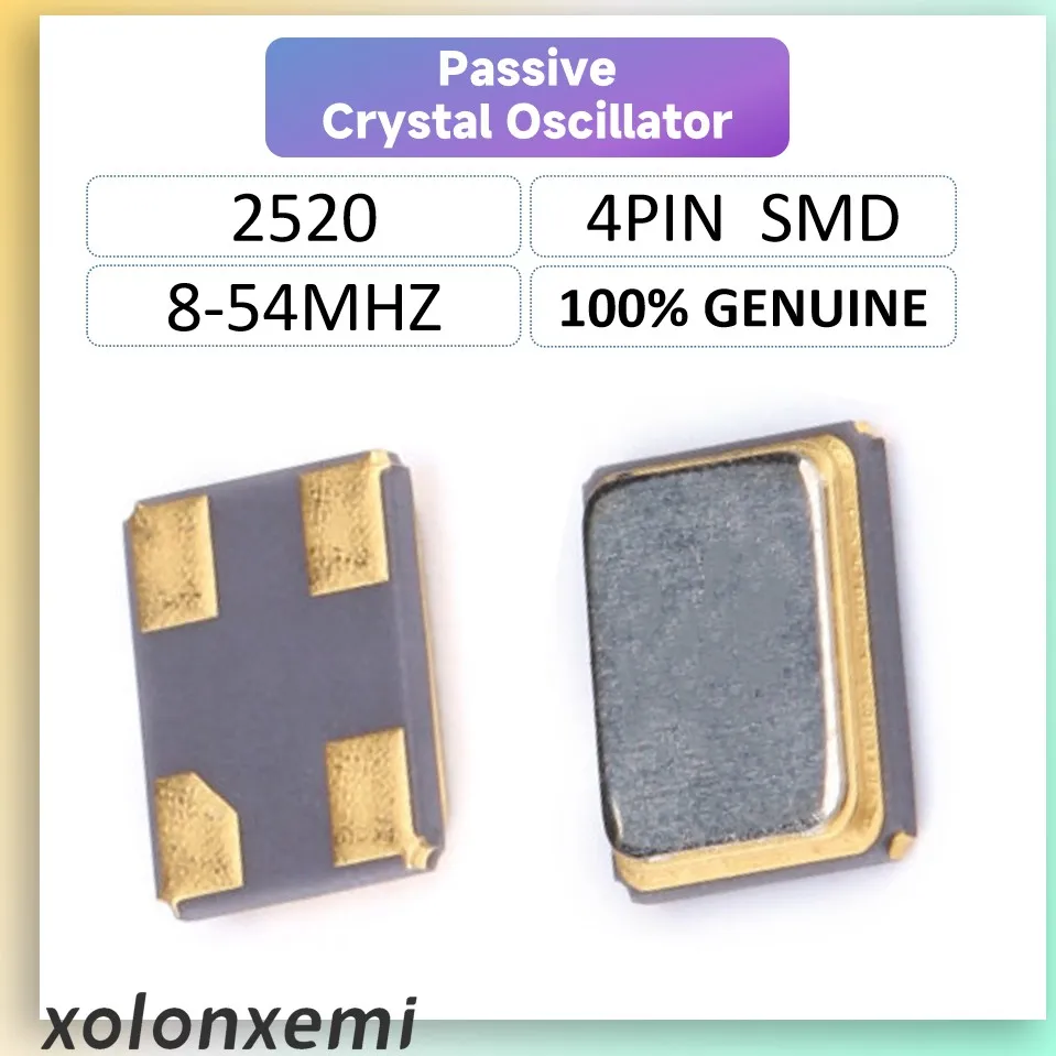 10 шт. 2520 SMD пассивный кварцевый генератор, 4-контактный 12 МГц 16 м 20 м 24 м 27 м 30 М 33 м 36 м 37,4 м 40 м 50 м 54 МГц 2025 2,5*2,0 x мм 4P