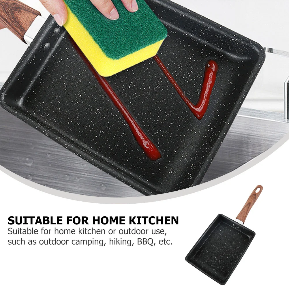 Сковорода с антипригарным покрытием японская квадратная плоская сковорода для