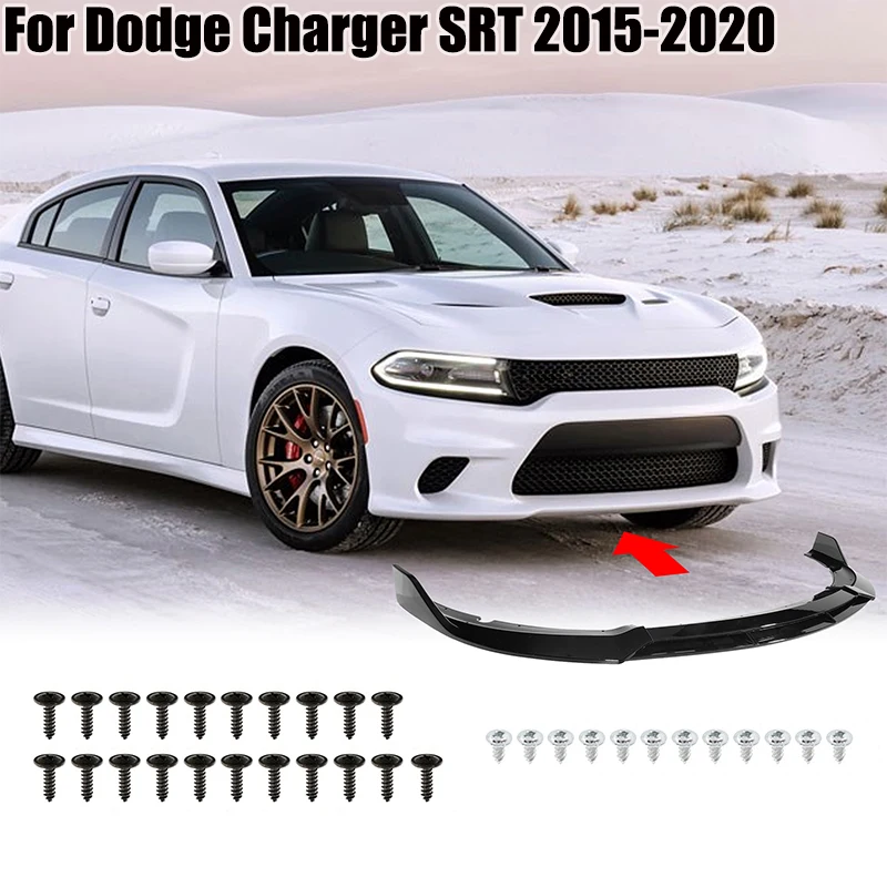 Lip Spoiler Splitter Carbon Fiber For Dodge Charger Srt 2015-2020 V2 Style Bumper Lip Diffuser Cover Protector
