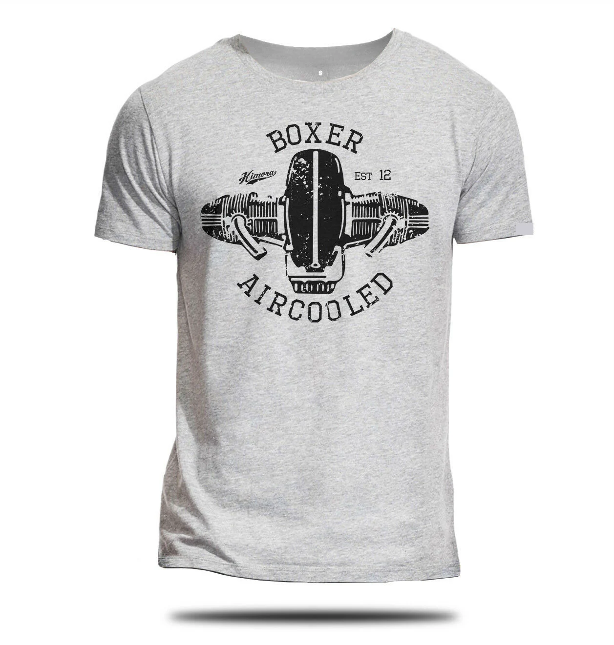 

BOXER AIRCOOLED T-Shirt Grau Cafe Racer Scrambler R100 R80 R65 Motorrad