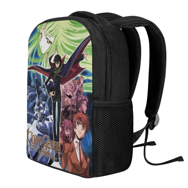 Twoheartsgirl Anime Code Geass School Bags 2pcs Set Primary Students Mini Bookbag Back to School Kids Boys Rucksack Pencil Bags