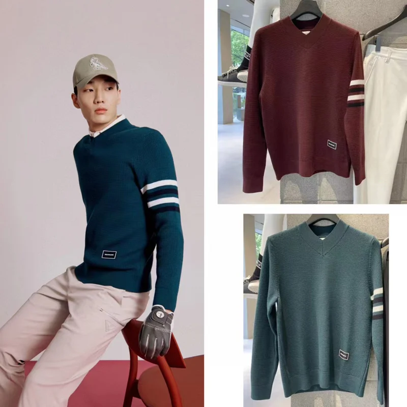 

Корейская одежда для гольфа, мужской свитер, утолщенный теплый спортивный модный свободный свитер джокер с длинным рукавом