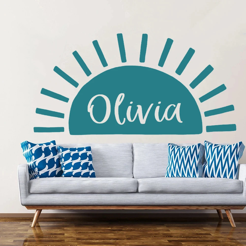 

Custom Name Wall Decals Arch Headboard Stickers For Bedroom Livingroom Decoration Murals Removable Vinyl Poster HJ0958