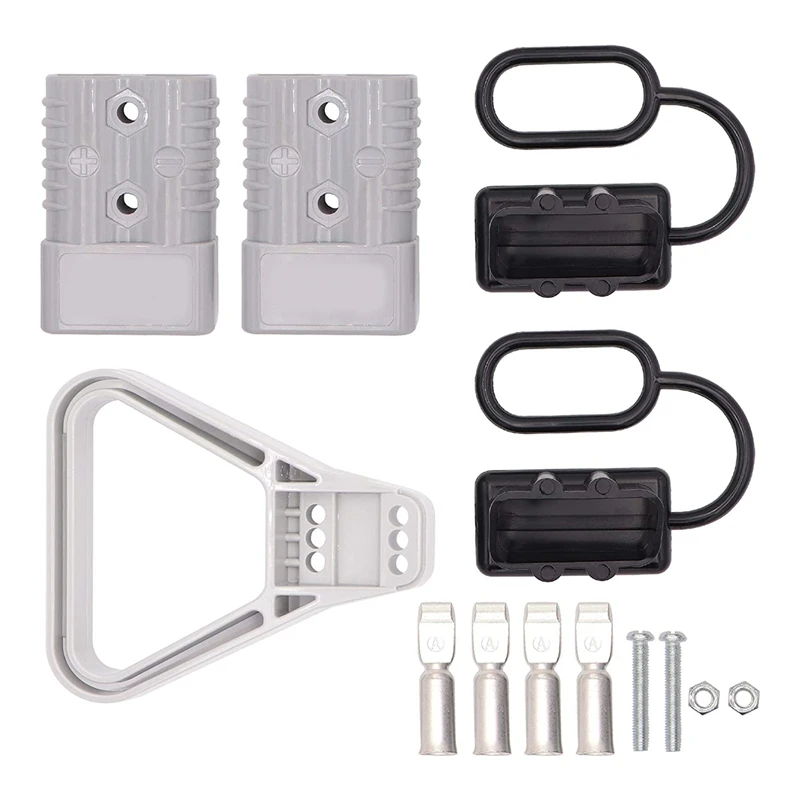 

4Pcs 175A 1/0AWG Battery Power Connector Cable Quick Connect Disconnect Kit Anderson Connector for Car ATV Winch Trailer