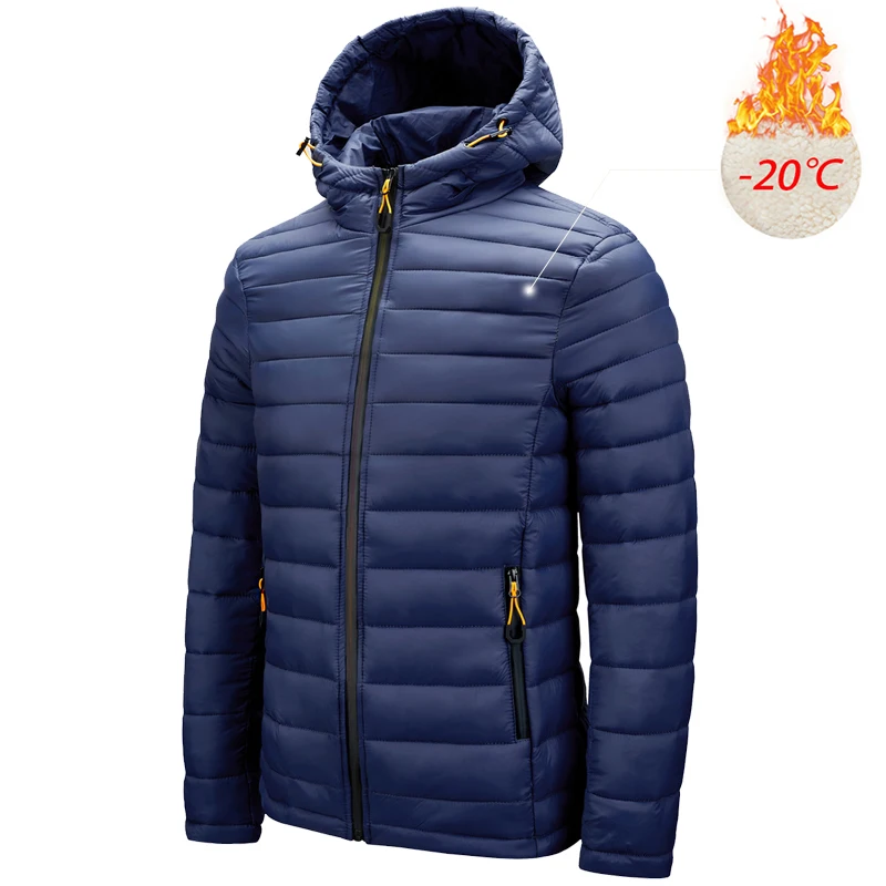 

2022 Men New Autumn Winter Warm Waterproof Parkas Jacket Coat Mens Hooded Casual Outwear Detachable Hat Outfits Parkas Coat Male