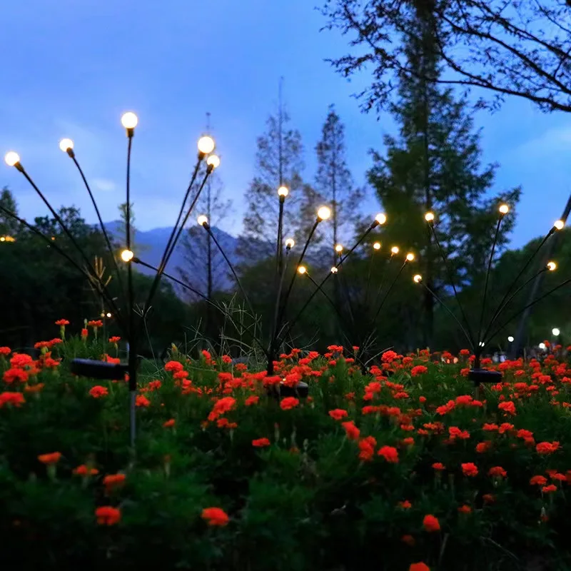 

12LED Solar Outdoor Light Firefly Garden Lights Home Lawn Fireworks Light Waterproof Landscape Christmas Decoration