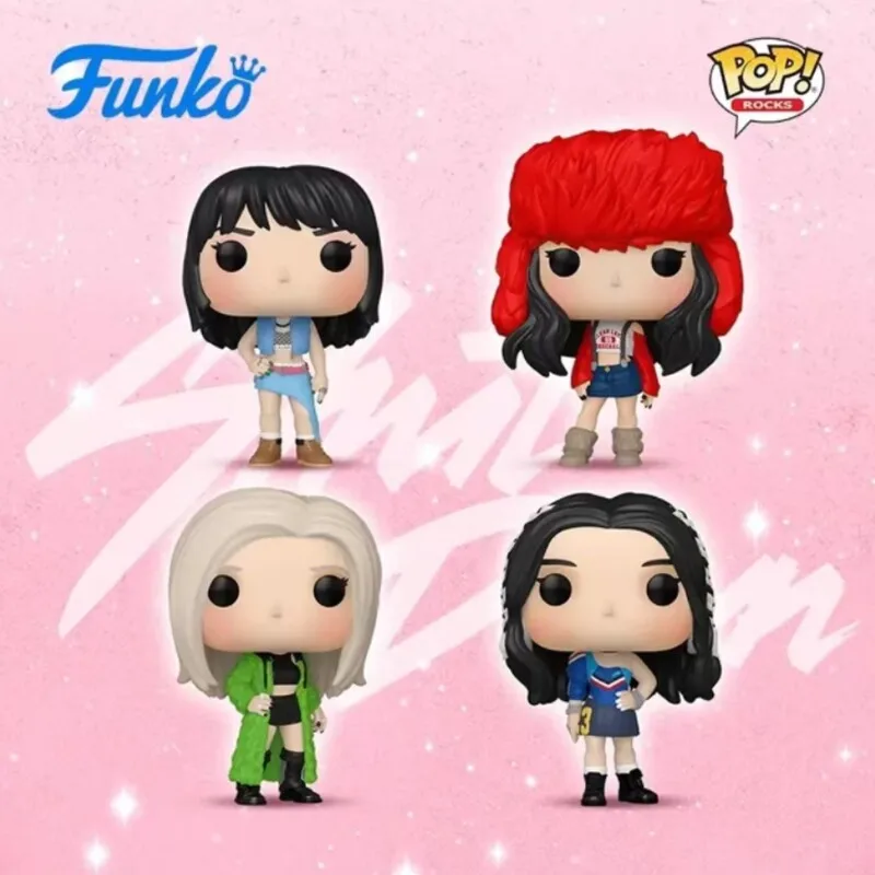 Фото Оригинальная фигурка Funko POP Blackpink: Лиза, Ким Джи Су, Ким Дженни, Пак Чхэ Ён. Периферийная модель-кукла. Подарок на день рождения для девочек. №1