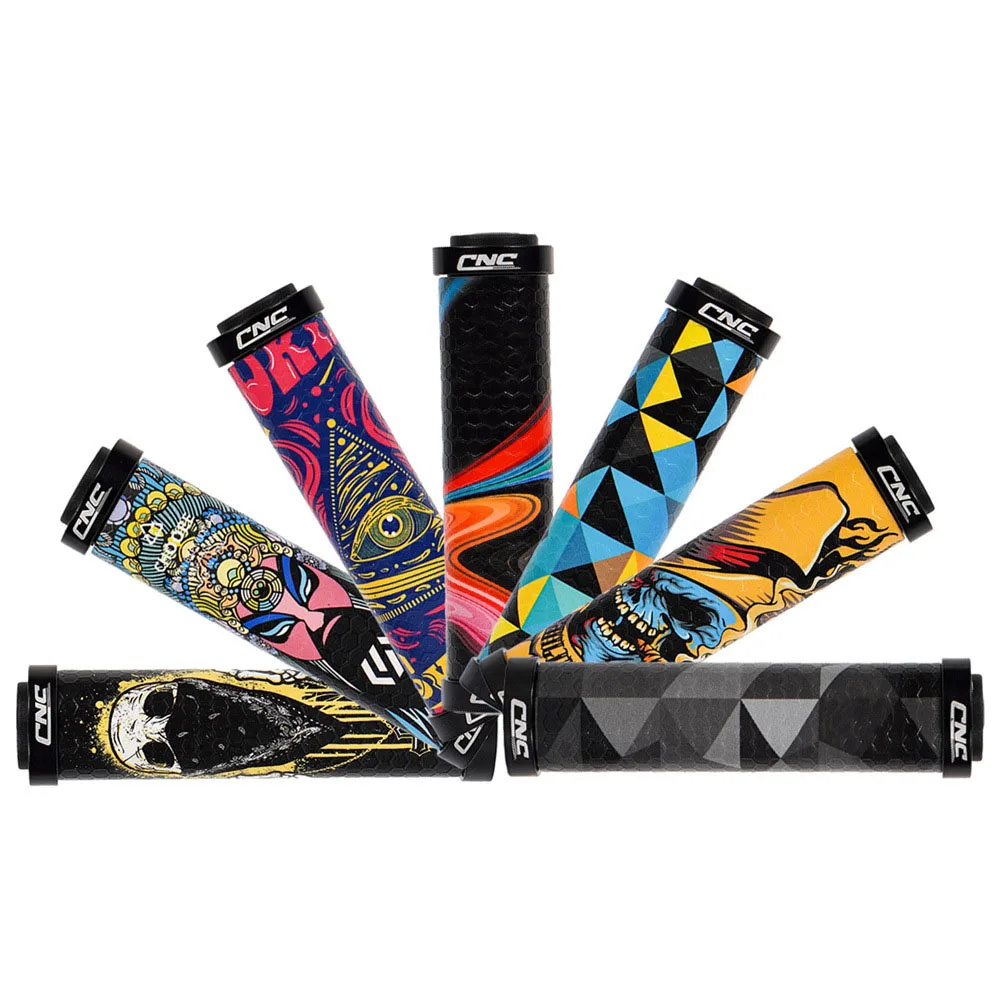 Mountain Bike Silicone Grip Anti-vibration Anti-skid Bilateral Locking Silicone Grip Cover Dead Flying Bike Accessories Grip