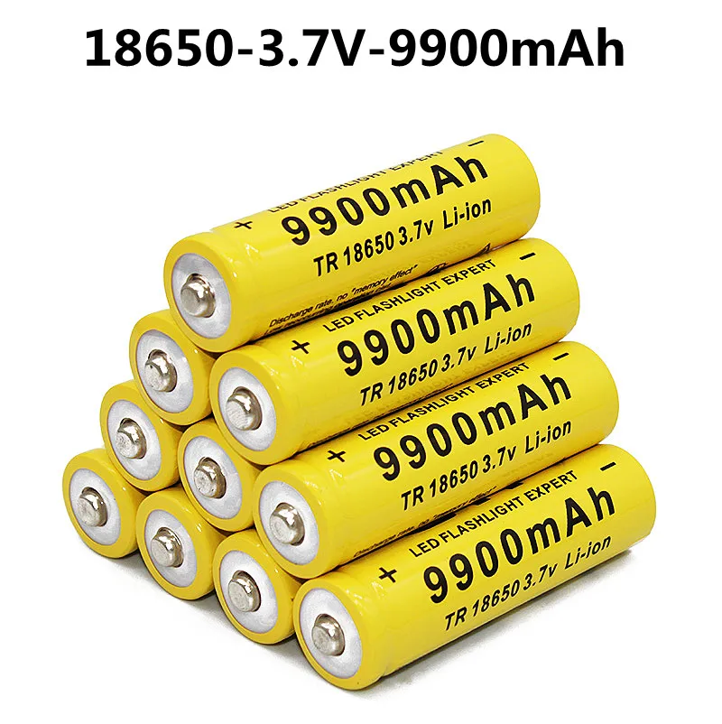 

100% brand new 18650 battery 3.7v 9900 MAH rechargeable lithium battery. Suitable for LED flashlight Children's toy car~~
