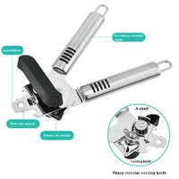 1pcslot stainless steel cans opener professional ergonomic manual can opener side cut manual cans opener tools