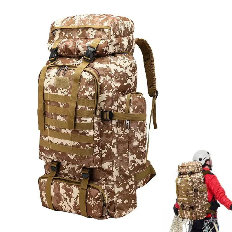 

Assault Pack Waterproof Heavy Duty Hunting Backpacks For Men 80L Large Trekking Rucksack For Outdoor Hiking Camping Trekking