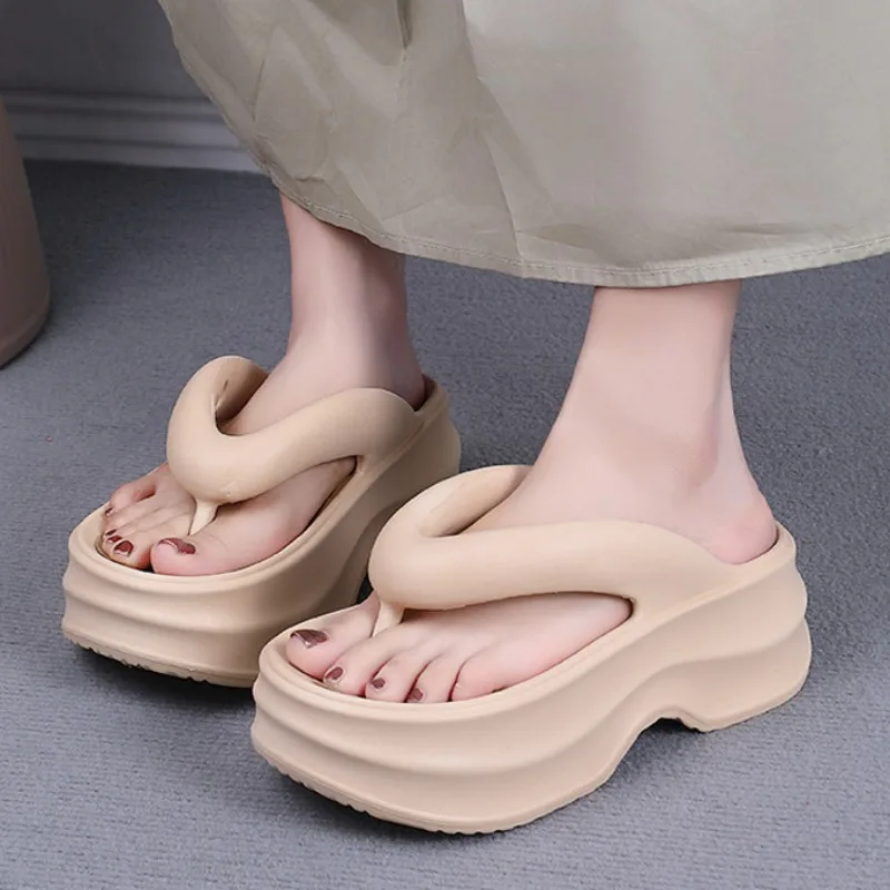 Шлепанцы женские летние из ЭВА удобные нескользящие мягкая подошва толстая