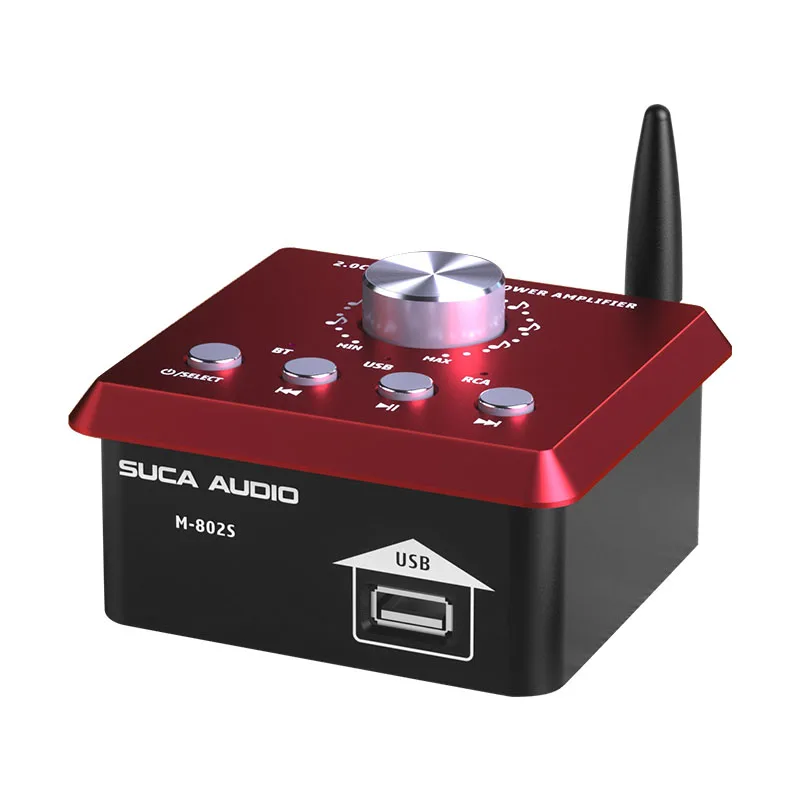 

NEW DC19V 80W*2 2.0 Channel Bluetooth 5.0 MA12070 Multifunction USB Music Player Mini Desktop Home Audio Amplifier