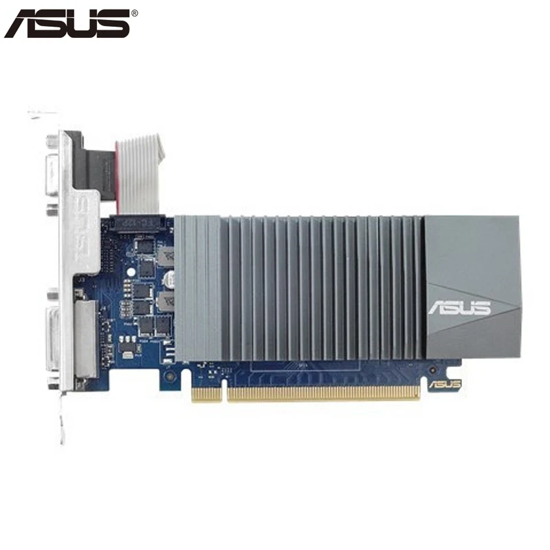

ASUS GT710-SL-1GD5-BRK Graphics Card For NVIDIA GeForce GT710 Series GT 710 1GB GT710 HDMI DVI DDR5 Video Cards PC Gaming Used