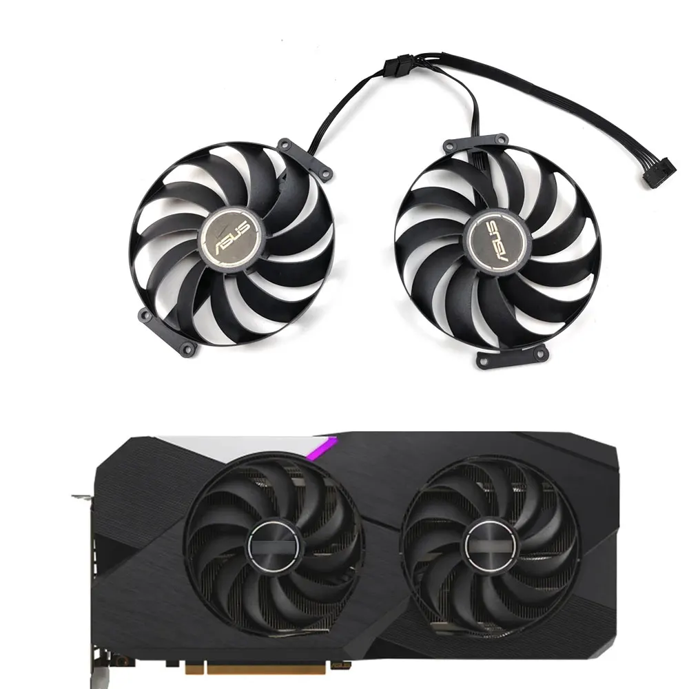 Оригинальный новый вентилятор для видеокарты 95 мм T129215SU CF1010U12S ASUS Dual GeForce RTX 3070 OC